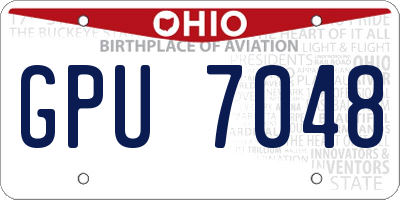 OH license plate GPU7048