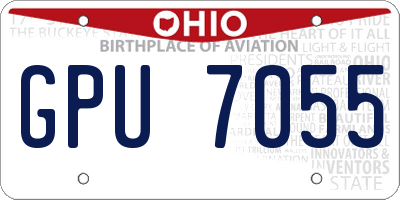 OH license plate GPU7055