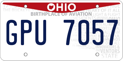 OH license plate GPU7057
