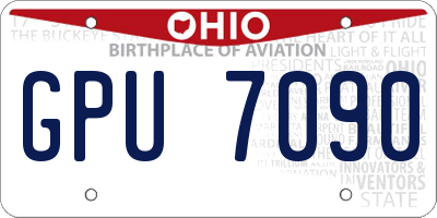 OH license plate GPU7090