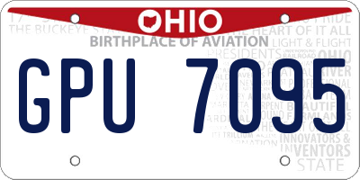 OH license plate GPU7095