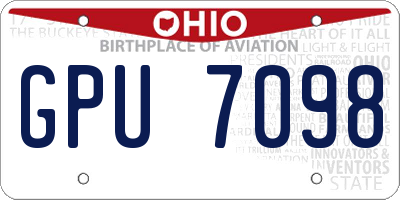 OH license plate GPU7098