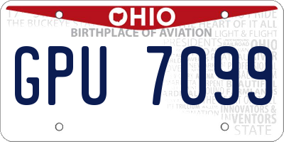 OH license plate GPU7099