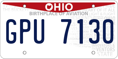 OH license plate GPU7130