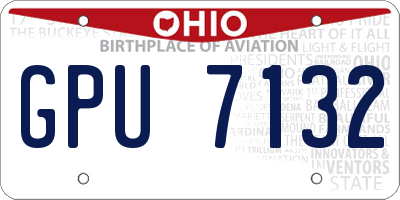 OH license plate GPU7132