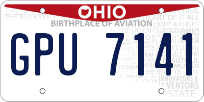 OH license plate GPU7141