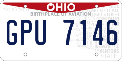 OH license plate GPU7146