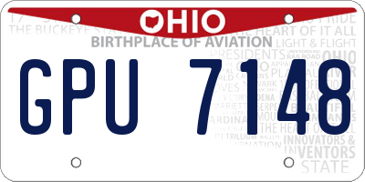 OH license plate GPU7148