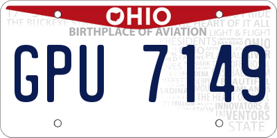 OH license plate GPU7149