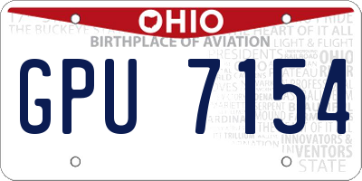 OH license plate GPU7154