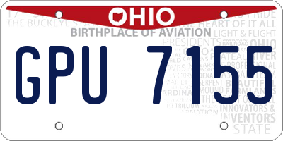 OH license plate GPU7155