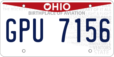 OH license plate GPU7156