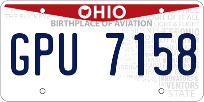 OH license plate GPU7158