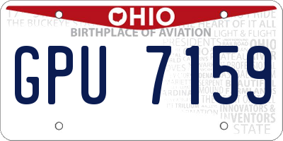 OH license plate GPU7159