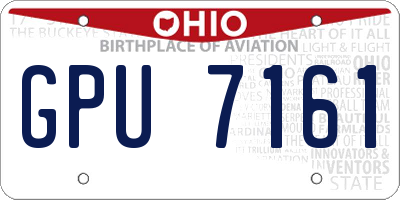 OH license plate GPU7161
