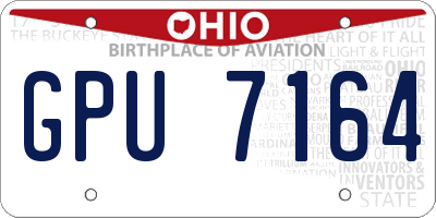 OH license plate GPU7164