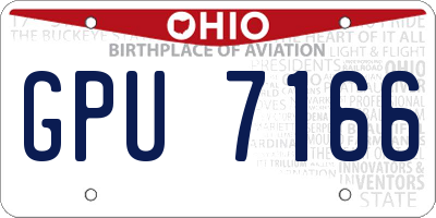 OH license plate GPU7166