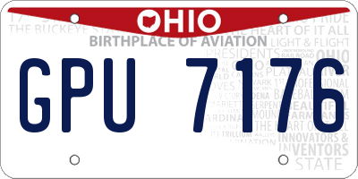 OH license plate GPU7176
