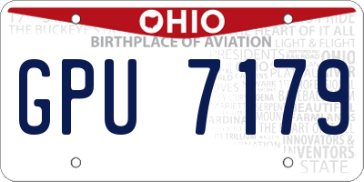 OH license plate GPU7179