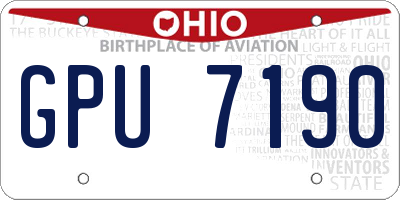 OH license plate GPU7190