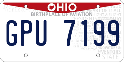 OH license plate GPU7199
