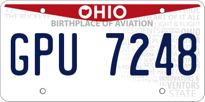 OH license plate GPU7248