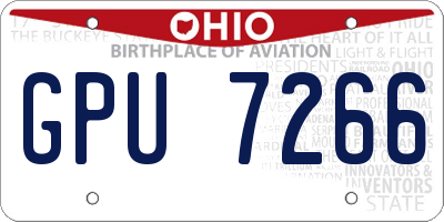 OH license plate GPU7266