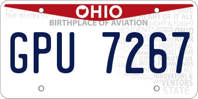 OH license plate GPU7267