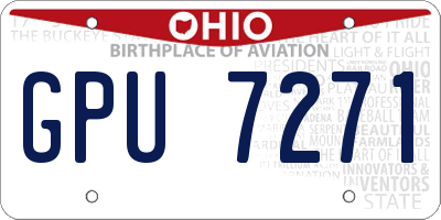 OH license plate GPU7271