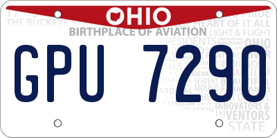 OH license plate GPU7290