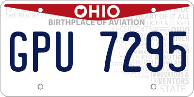 OH license plate GPU7295