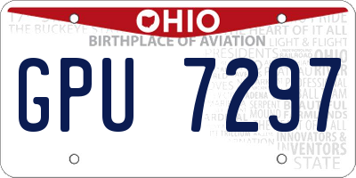 OH license plate GPU7297