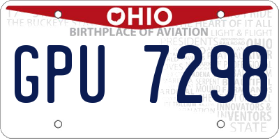 OH license plate GPU7298