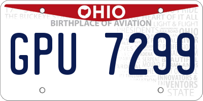 OH license plate GPU7299