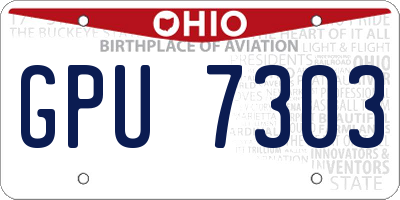 OH license plate GPU7303