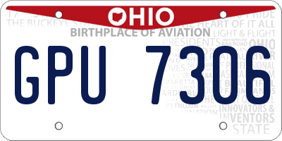 OH license plate GPU7306