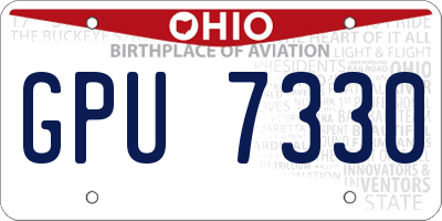 OH license plate GPU7330