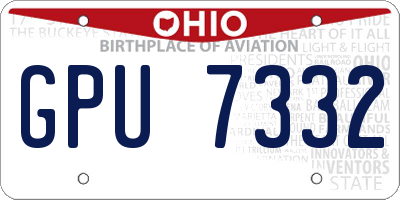 OH license plate GPU7332