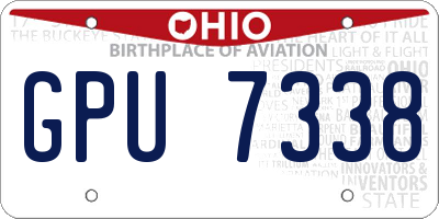 OH license plate GPU7338
