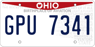 OH license plate GPU7341