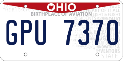 OH license plate GPU7370