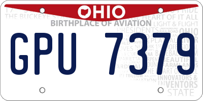 OH license plate GPU7379