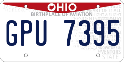 OH license plate GPU7395