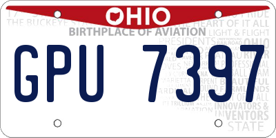 OH license plate GPU7397