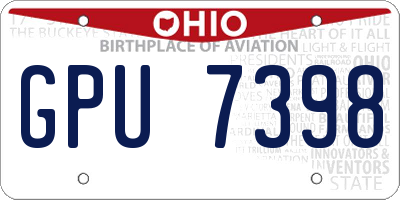 OH license plate GPU7398