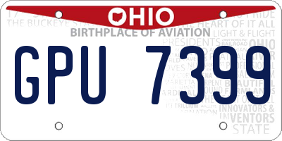 OH license plate GPU7399