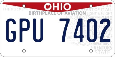 OH license plate GPU7402