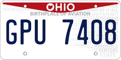 OH license plate GPU7408