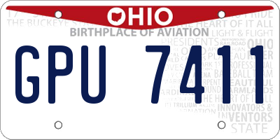 OH license plate GPU7411