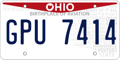 OH license plate GPU7414